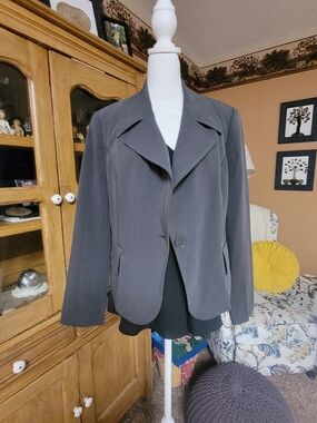 Relativity Gray Career Blazer Jacket Women's 14P Petite